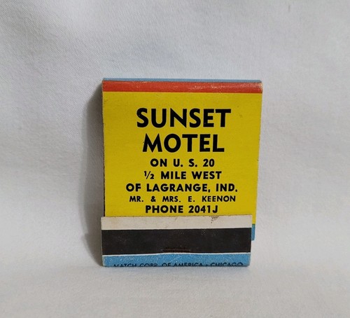 Vintage matchbook sunset - matchbook, motel