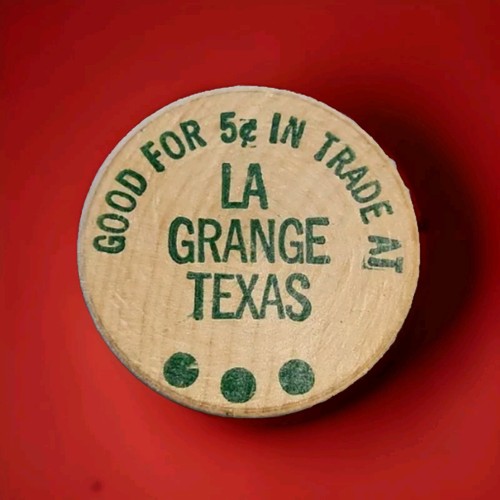 Vintage wooden nickel - wooden, la