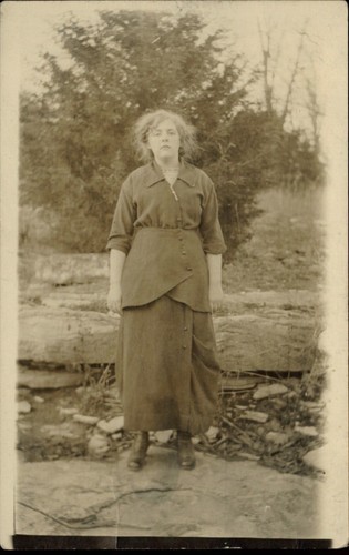 Rppc woman real photo - rppc,