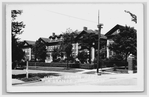 Postcard masonic orphan home - postcard,