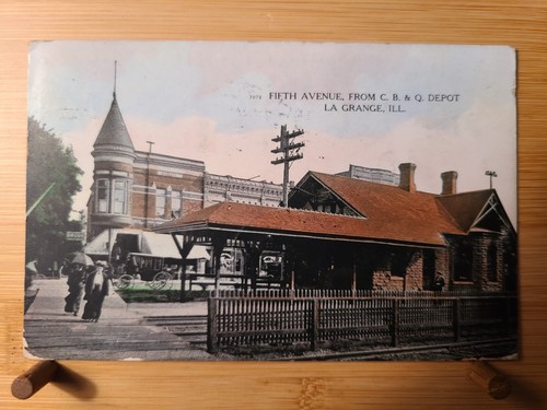 Postcard railroad 5th - postcard, avenue